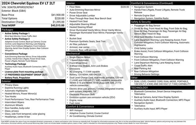 Certified 2024 Chevrolet Equinox EV LT FWD image 49