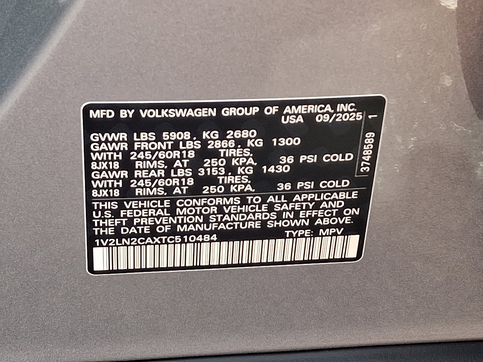 New 2026 Volkswagen Atlas SE image 18