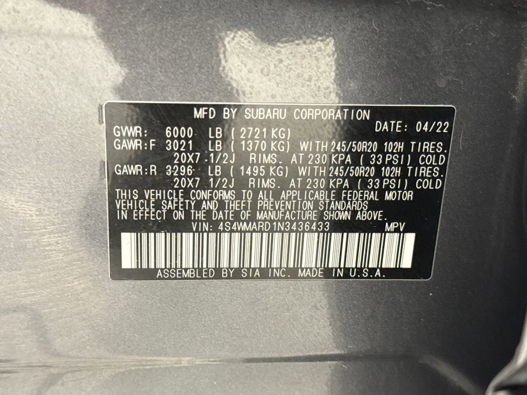 Used 2022 Subaru Ascent Touring w/ Popular Package #2A image 30