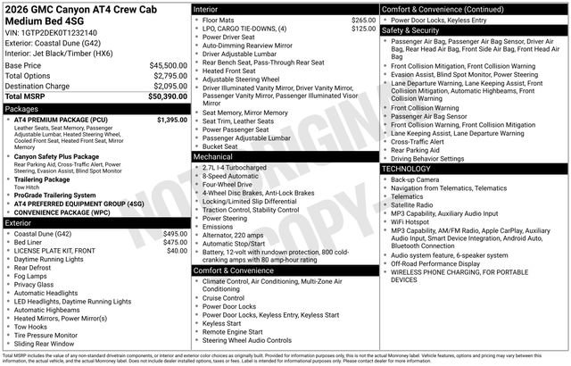 New 2026 GMC Canyon AT4 w/ AT4 Premium Package AWD/4WD image 26