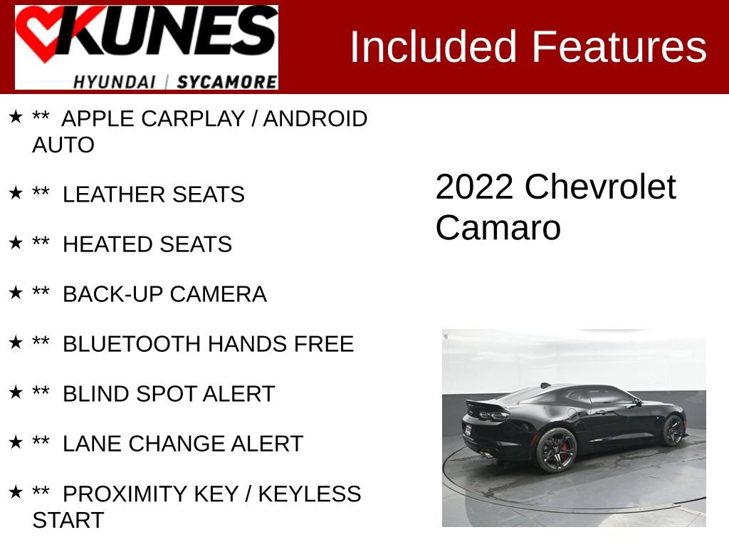 Used 2022 Chevrolet Camaro SS RWD image 2