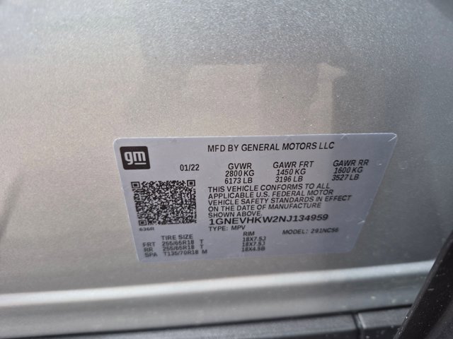 Used 2022 Chevrolet Traverse LT w/ LPO, Floor Liner Package AWD/4WD image 24