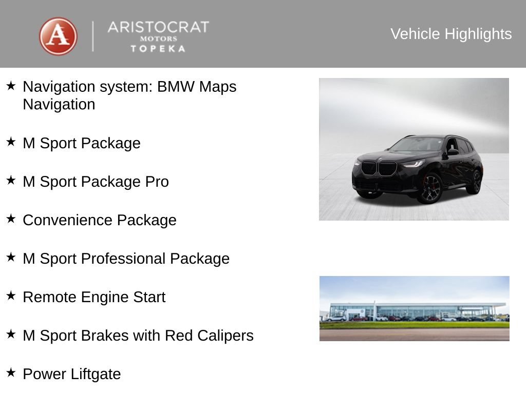Certified 2026 BMW X3 xDrive30i w/ M Sport Package AWD/4WD image 4