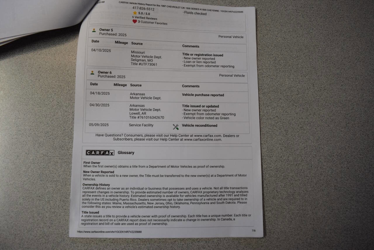 Used 1997 Chevrolet Silverado 1500 4x4 Regular Cab w/ Preferred Equipment Group 2 image 78