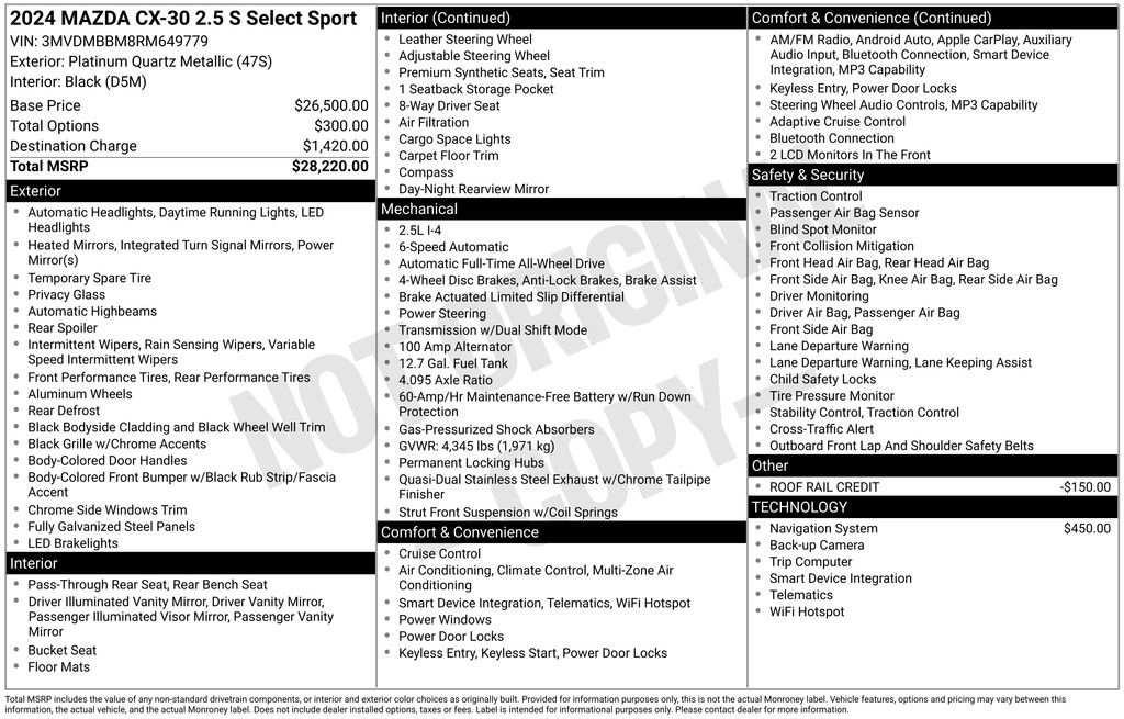 Used 2024 MAZDA CX-30 AWD 2.5 S w/ Select Sport Pkg image 19