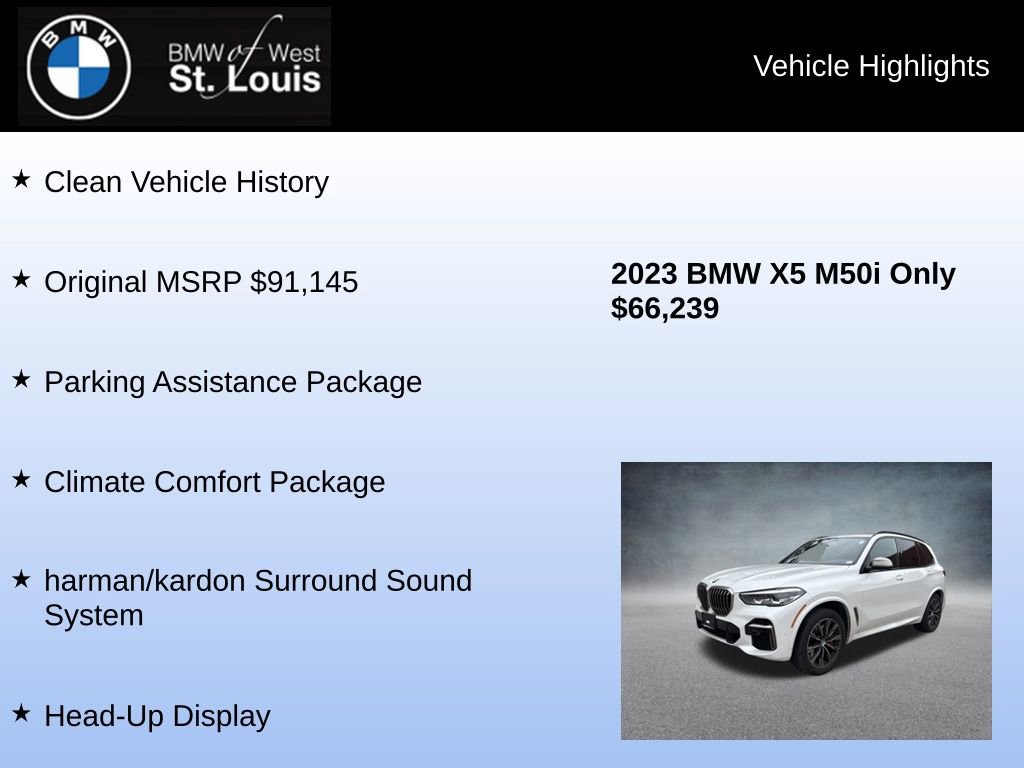 Used 2023 BMW X5 M50i w/ Climate Comfort Package image 8