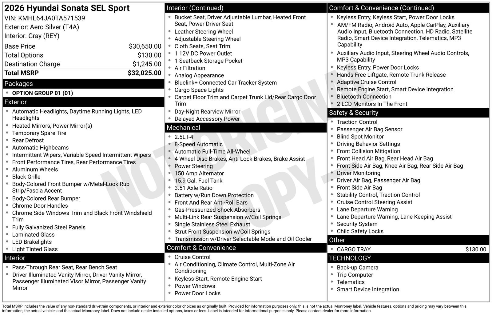 New 2026 Hyundai Sonata SEL AWD/4WD image 8