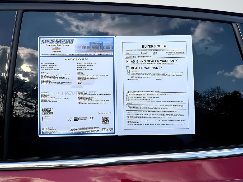 Used 2018 Ford Escape SE w/ SE Sync 3 Package image 28