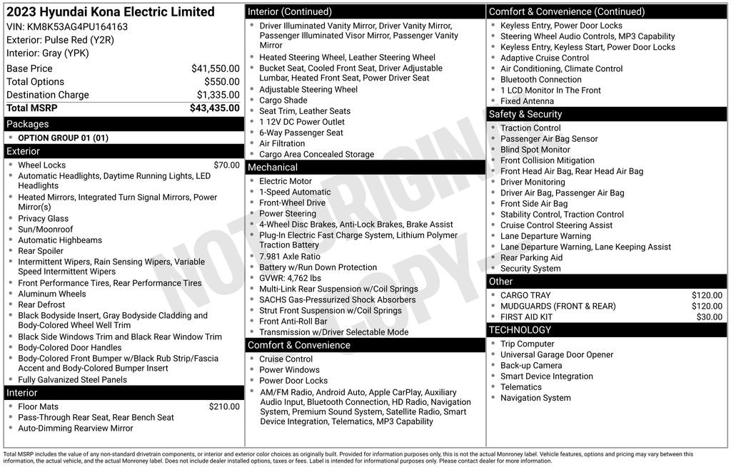 New 2023 Hyundai Kona Limited image 39