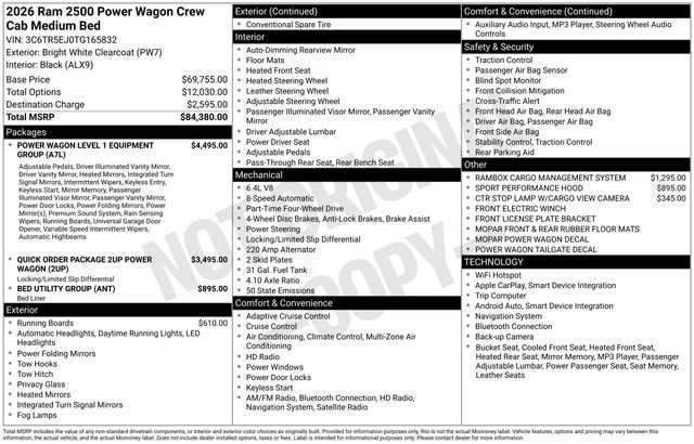 New 2026 RAM 2500 Power Wagon AWD/4WD image 4