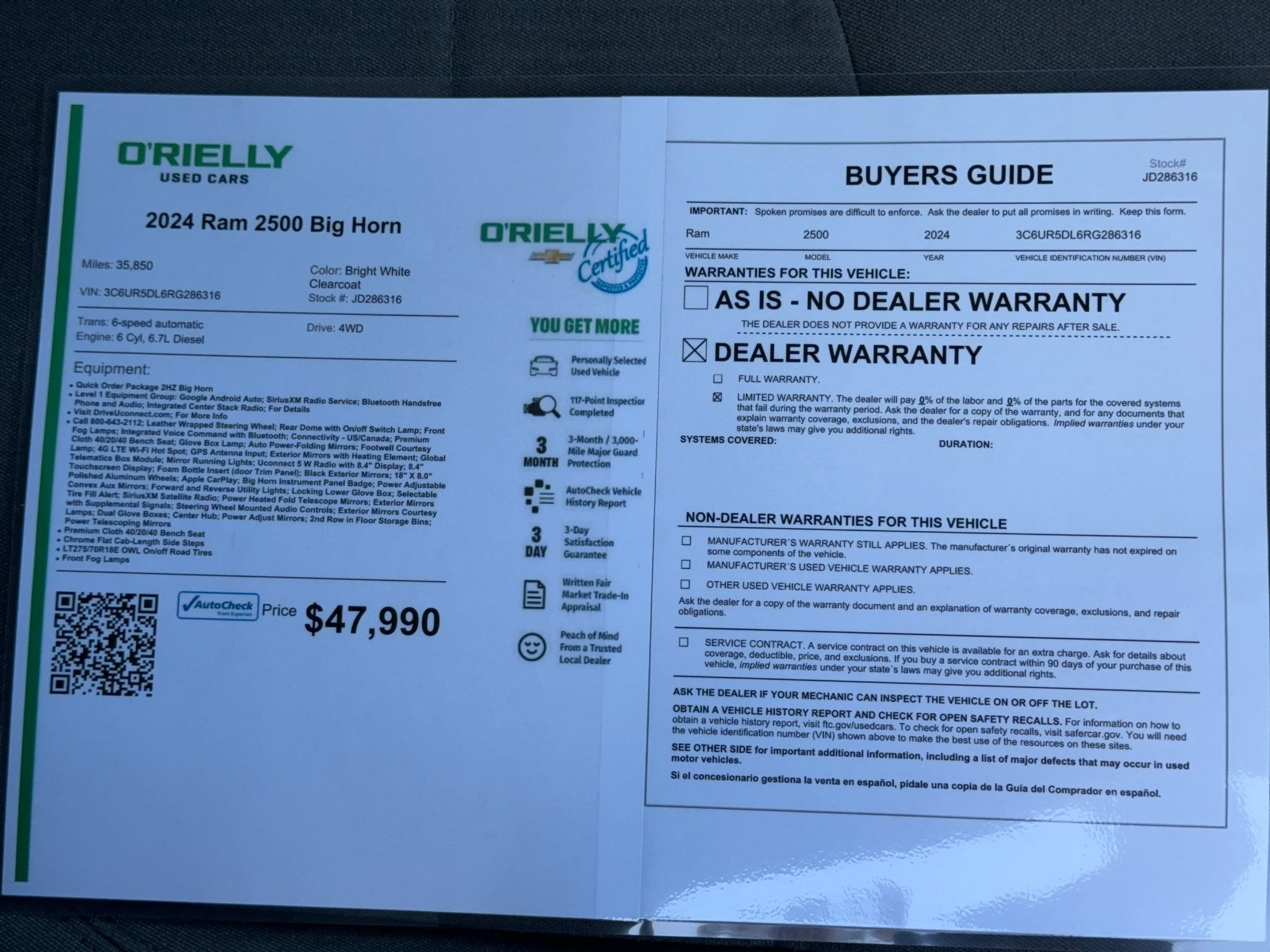 Used 2024 RAM 2500 Big Horn AWD/4WD image 38
