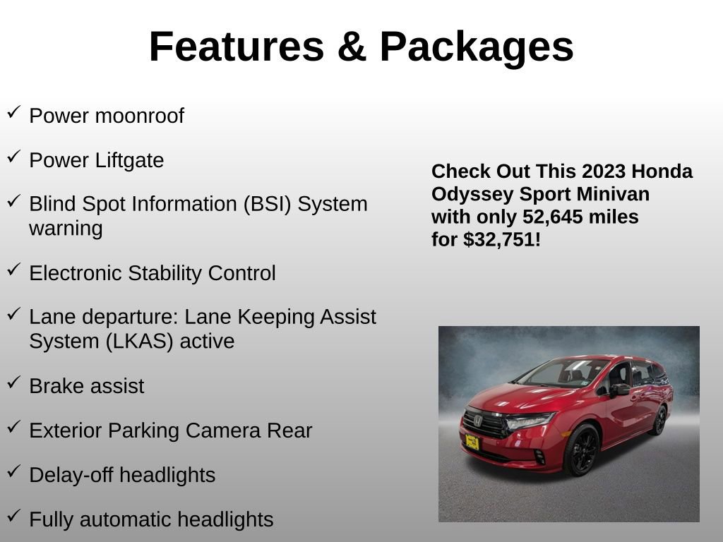 Certified 2023 Honda Odyssey Sport image 20