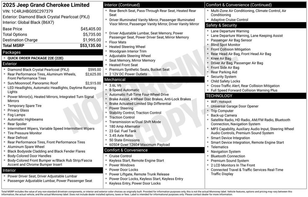 Certified 2025 Jeep Grand Cherokee Limited AWD/4WD image 55