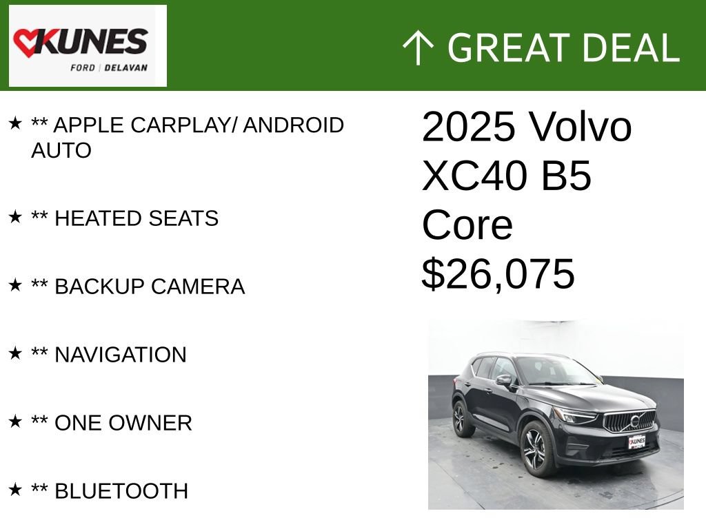 Used 2025 Volvo XC40 B5 Core AWD/4WD image 2