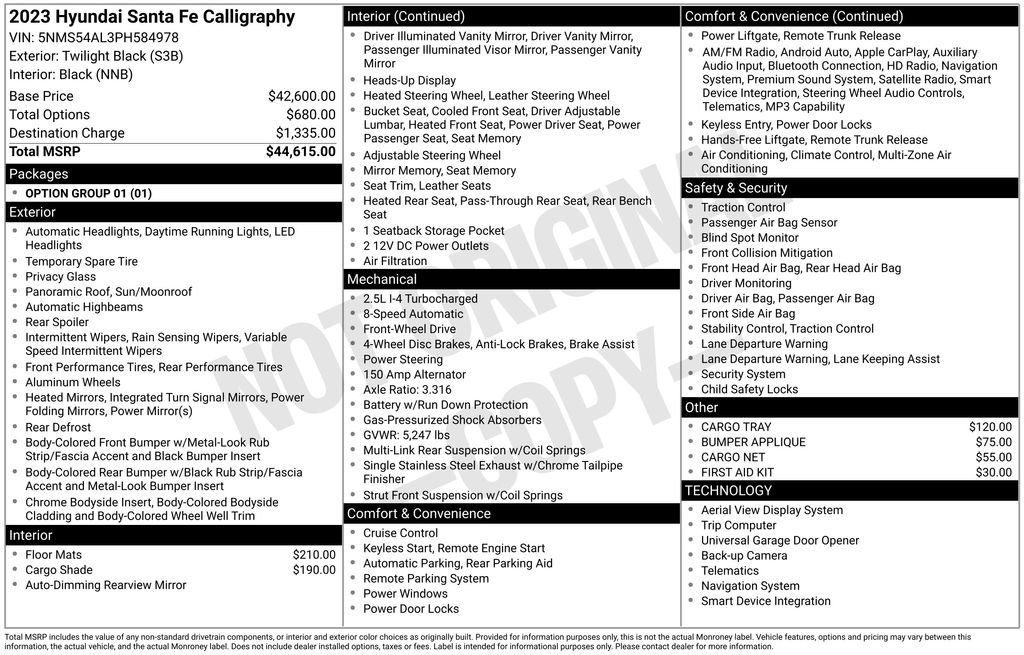 Used 2023 Hyundai Santa Fe Calligraphy image 29