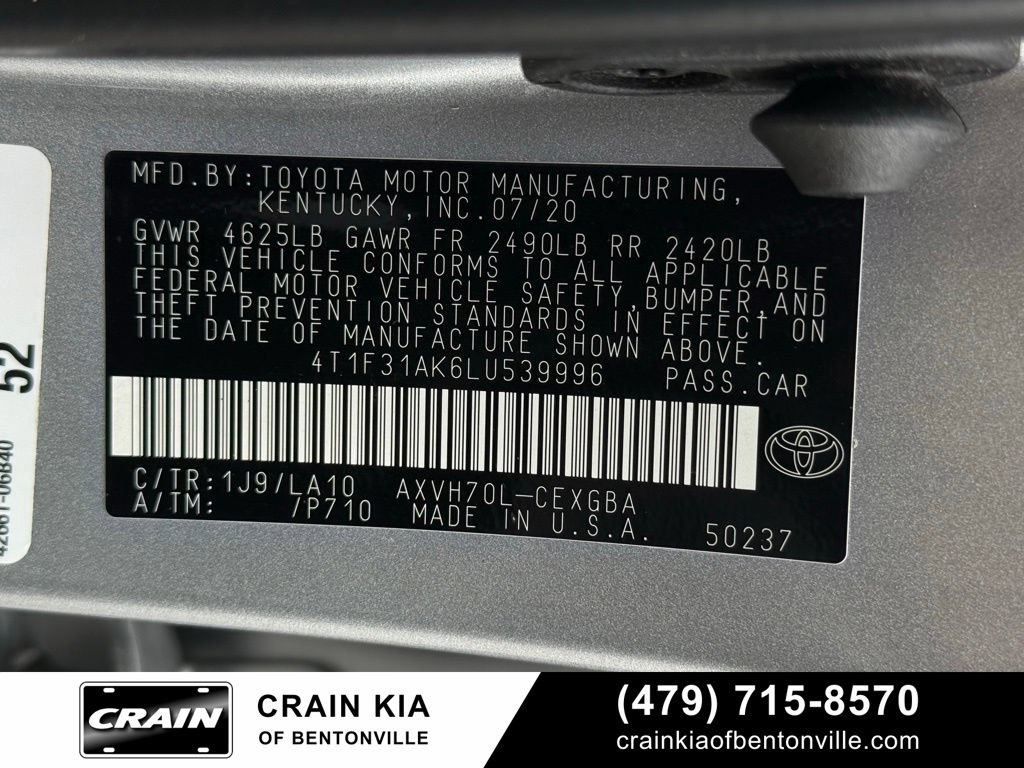 Used 2020 Toyota Camry XLE FWD image 34