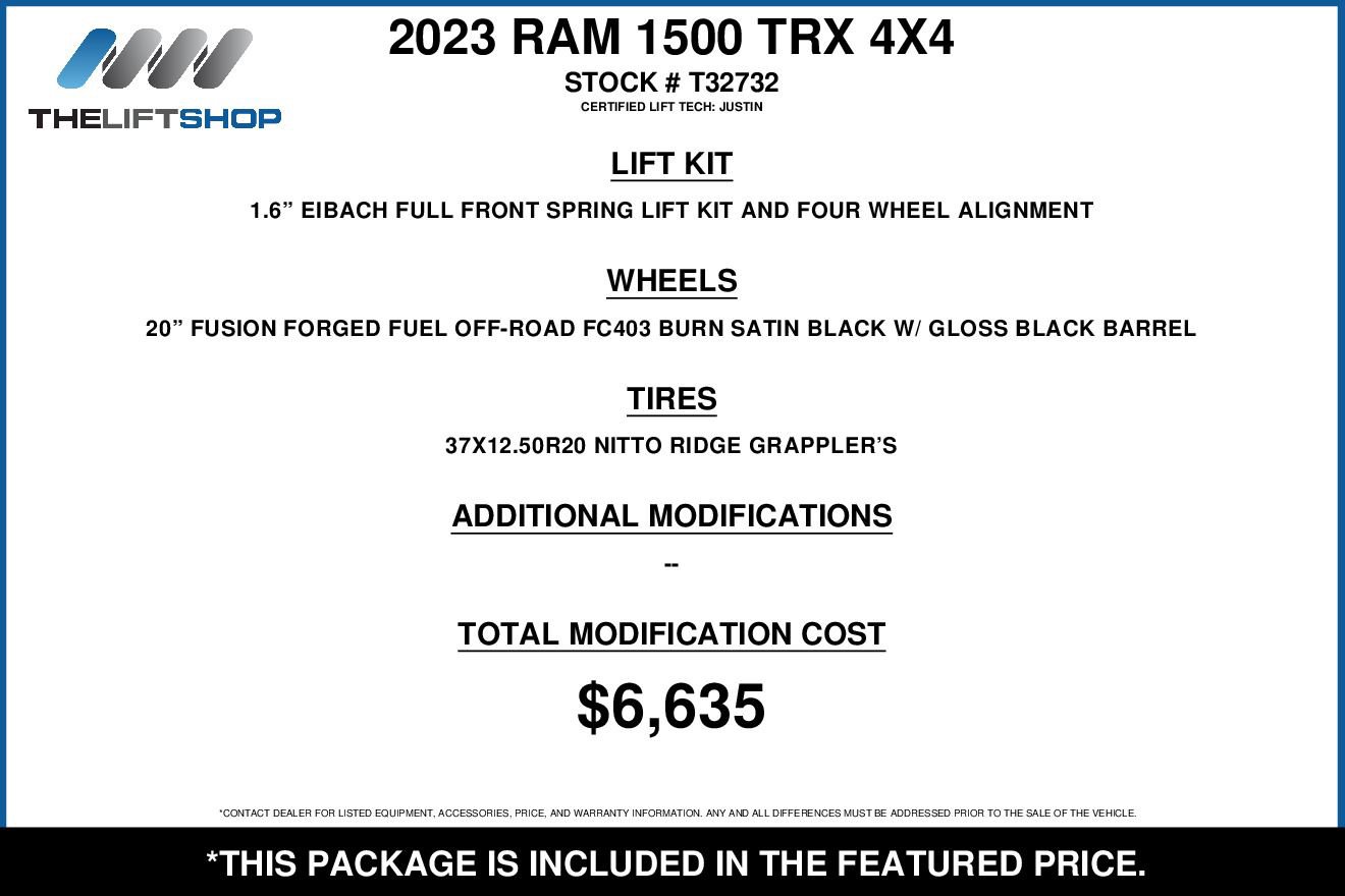 Used 2023 RAM 1500 TRX w/ TRX Level 2 Equipment Group AWD/4WD image 2