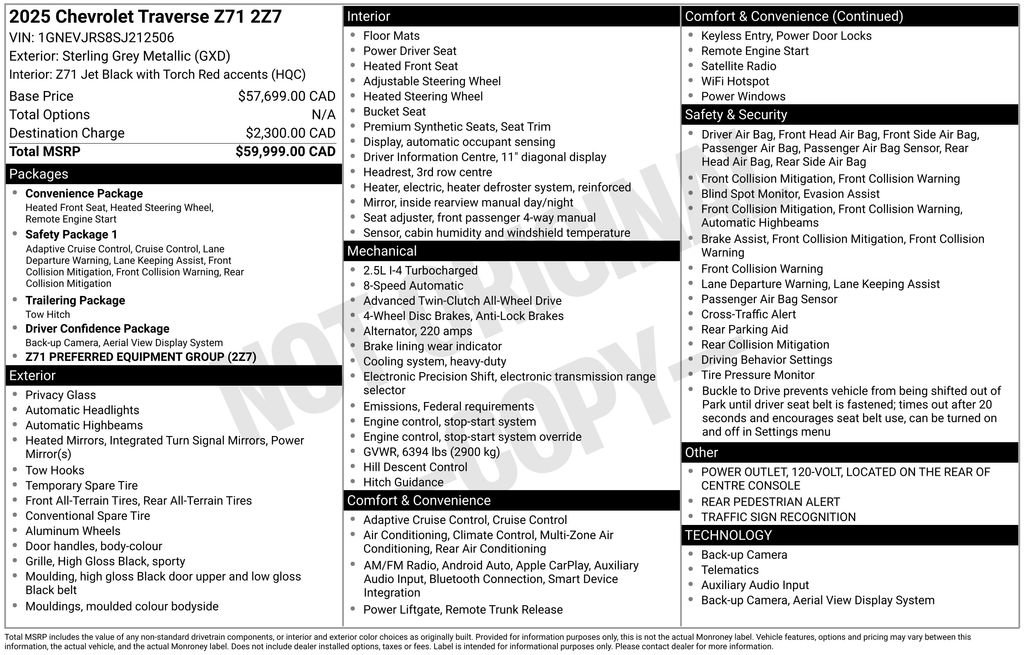 Used 2025 Chevrolet Traverse Z71 image 2