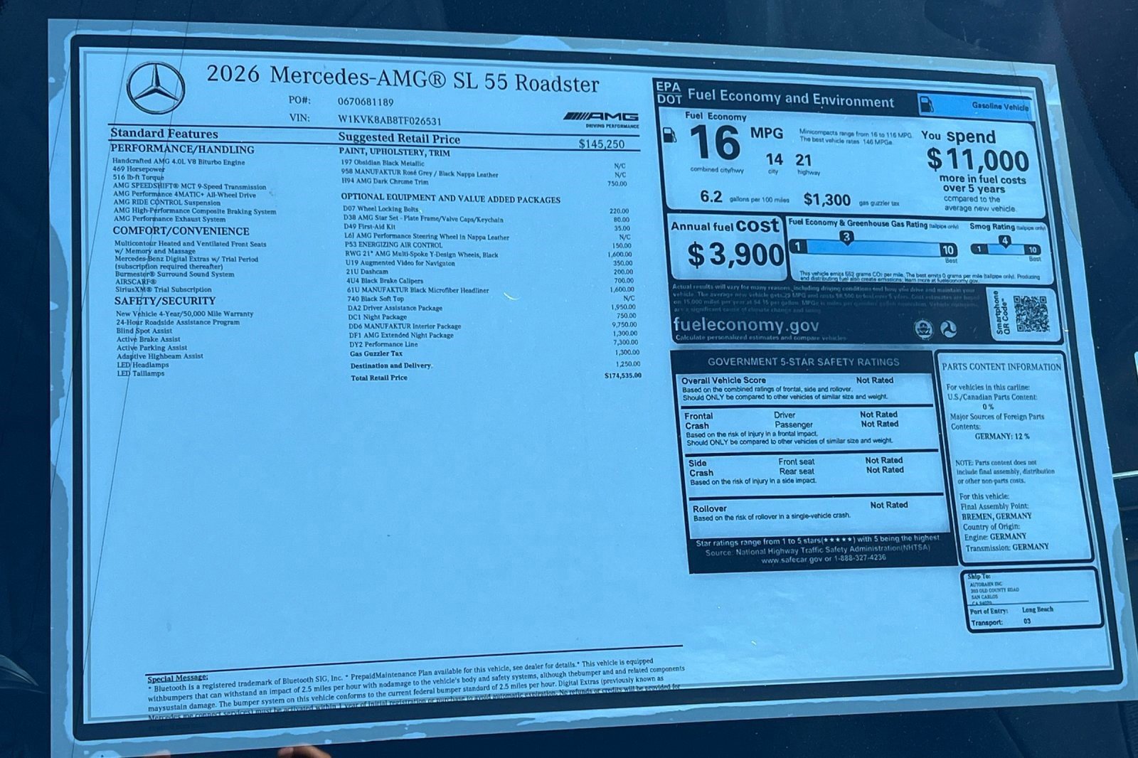 New 2026 Mercedes-Benz SL 55 AMG 4MATIC image 29