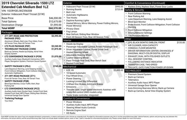 Used 2019 Chevrolet Silverado 1500 LTZ AWD/4WD image 7
