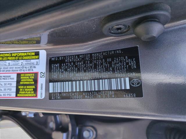 Certified 2020 Toyota Camry SE FWD image 23