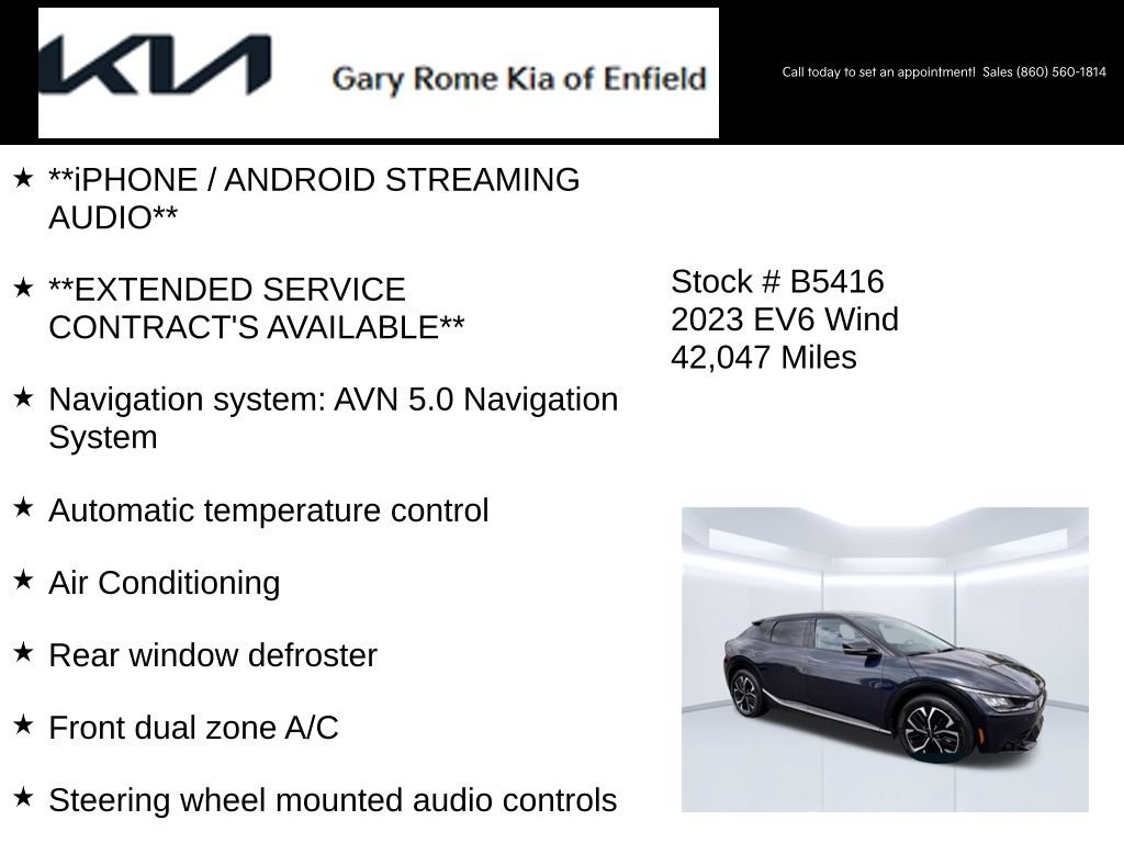 Certified 2023 Kia EV6 Wind AWD/4WD image 14