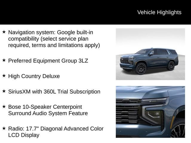 New 2026 Chevrolet Tahoe High Country AWD/4WD image 27
