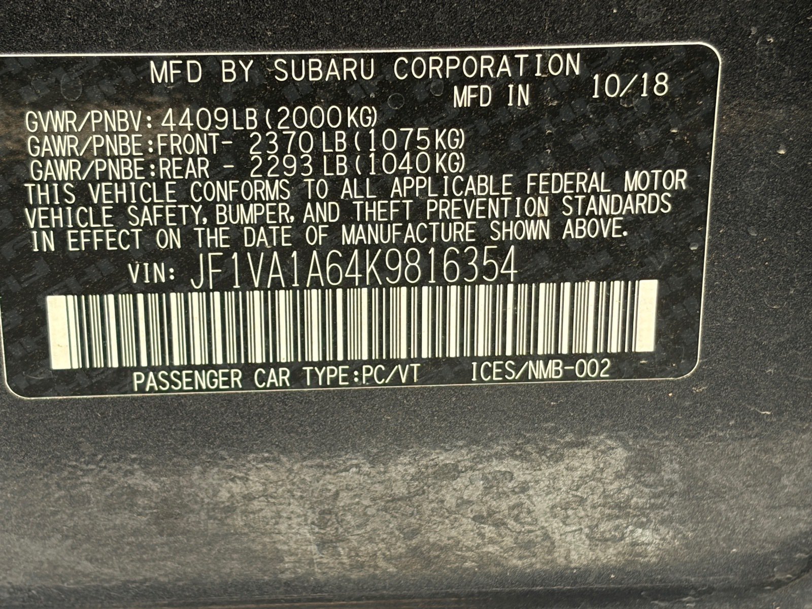 Used 2019 Subaru WRX AWD/4WD image 13