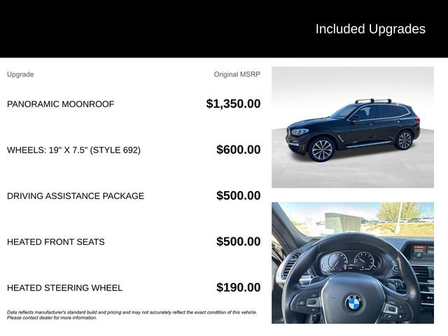 Used 2019 BMW X3 xDrive30i w/ Driving Assistance Package AWD/4WD image 5