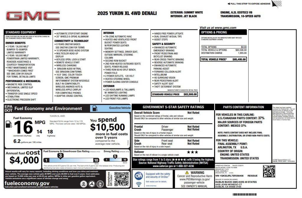 Used 2025 GMC Yukon XL Denali AWD/4WD image 2