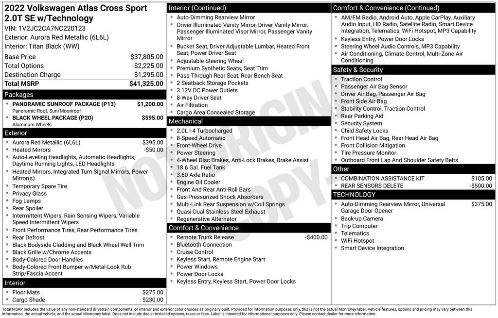 Used 2022 Volkswagen Atlas Cross Sport SE w/ Panoramic Sunroof Package image 6