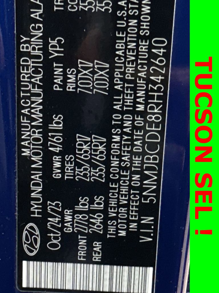 Certified 2024 Hyundai Tucson SEL image 34