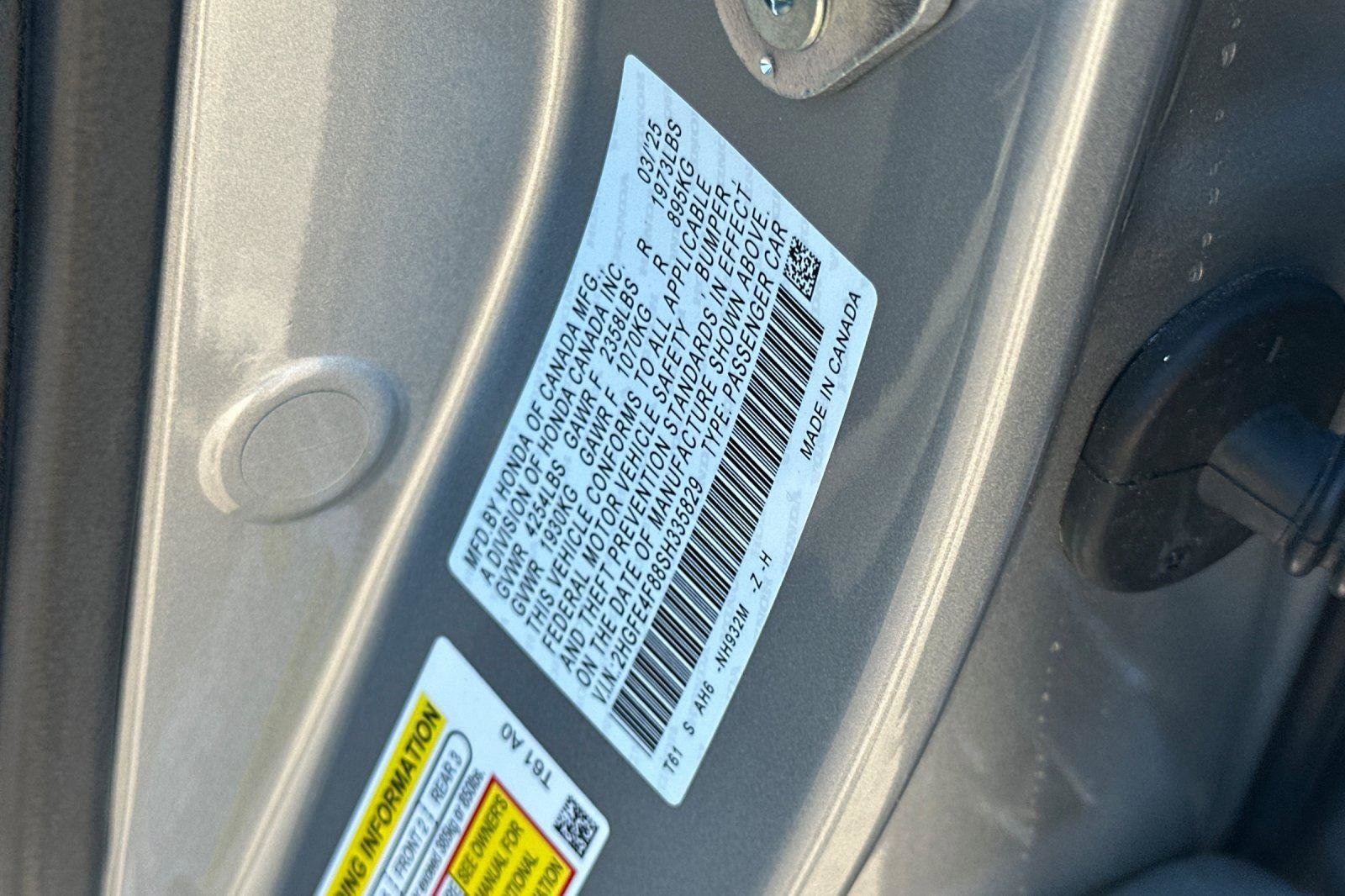 Certified 2025 Honda Civic Sport image 27