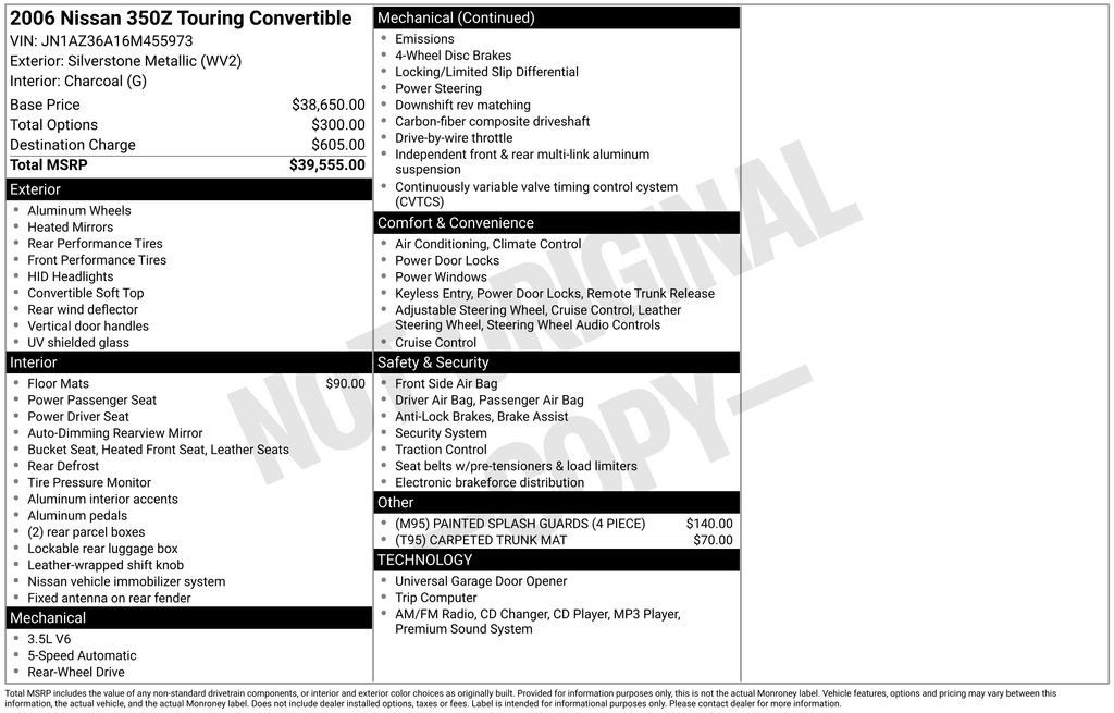 Used 2006 Nissan 350Z Touring image 30