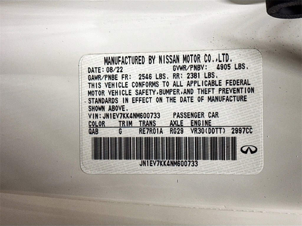 Used 2022 INFINITI Q60 3.0t Luxe w/ Style Package image 29