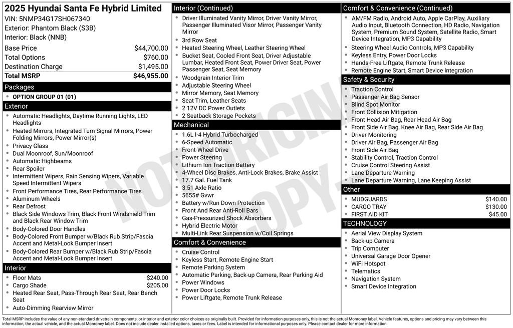 Certified 2025 Hyundai Santa Fe Limited image 10