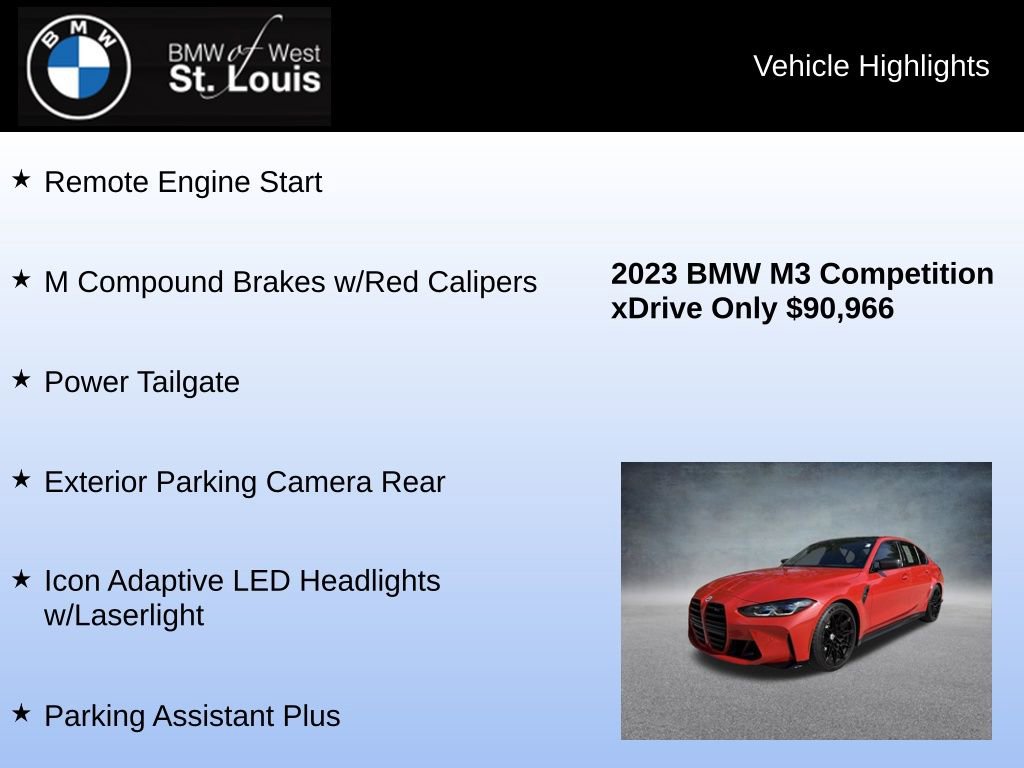 Used 2023 BMW M3 Competition w/ M Carbon Exterior Package image 16