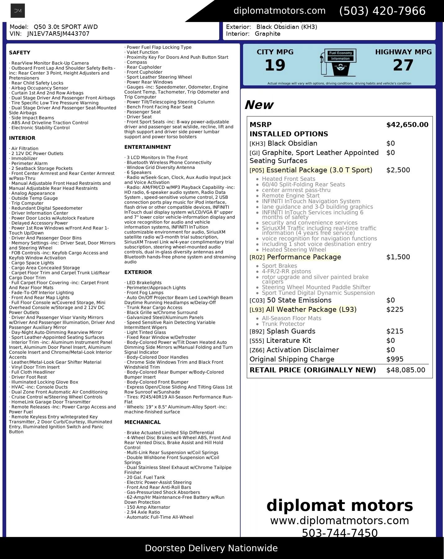 Used 2018 INFINITI Q50 Sport image 2