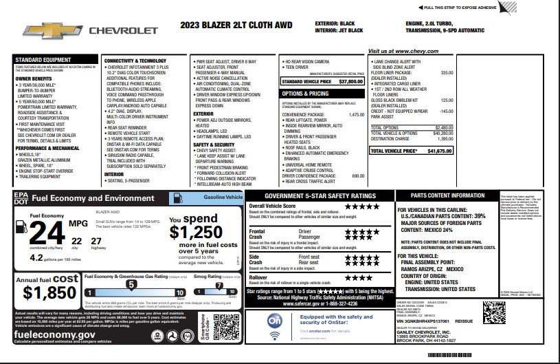 Used 2023 Chevrolet Blazer LT w/ Convenience Package image 4