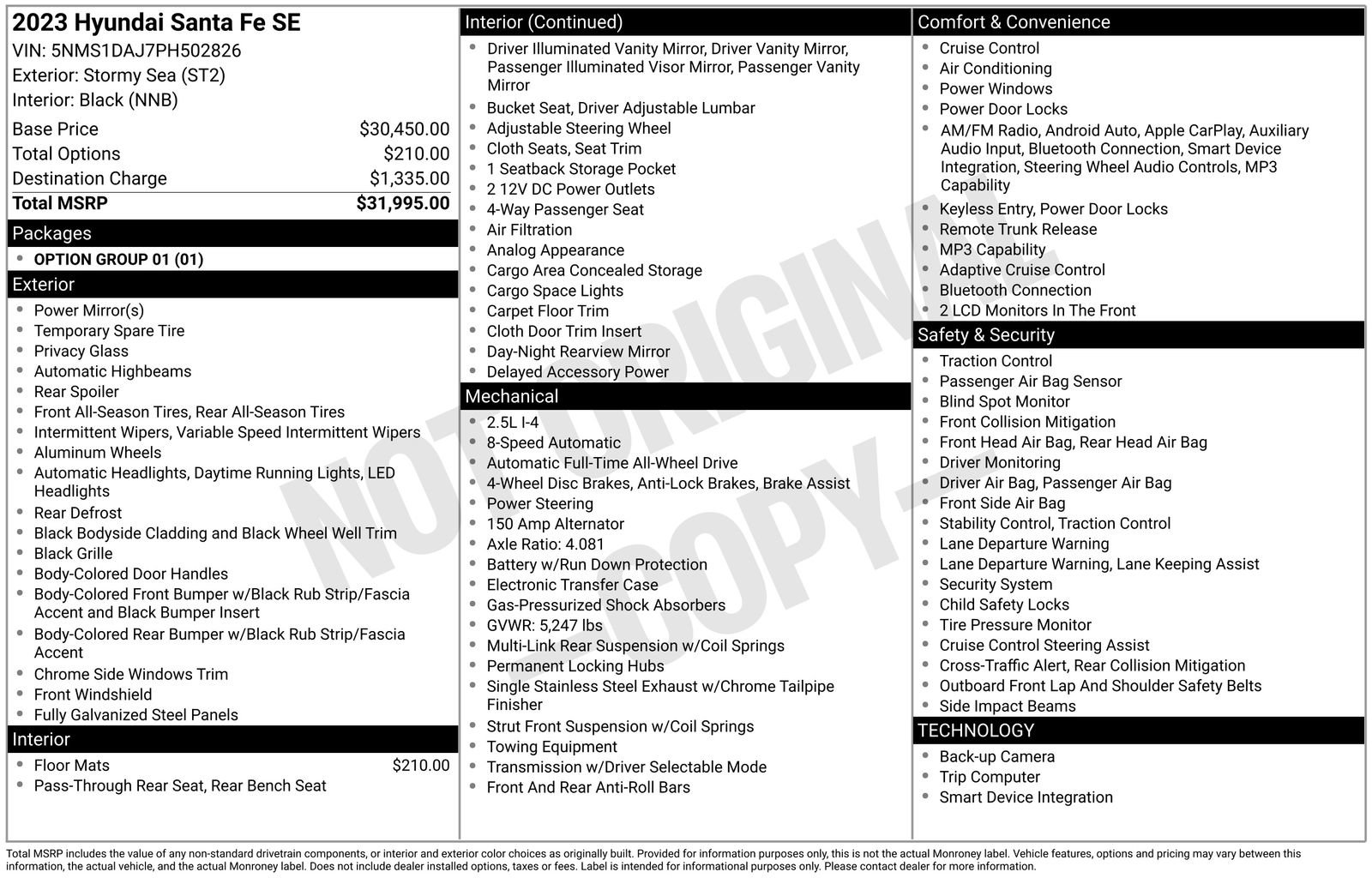 Used 2023 Hyundai Santa Fe SE image 6