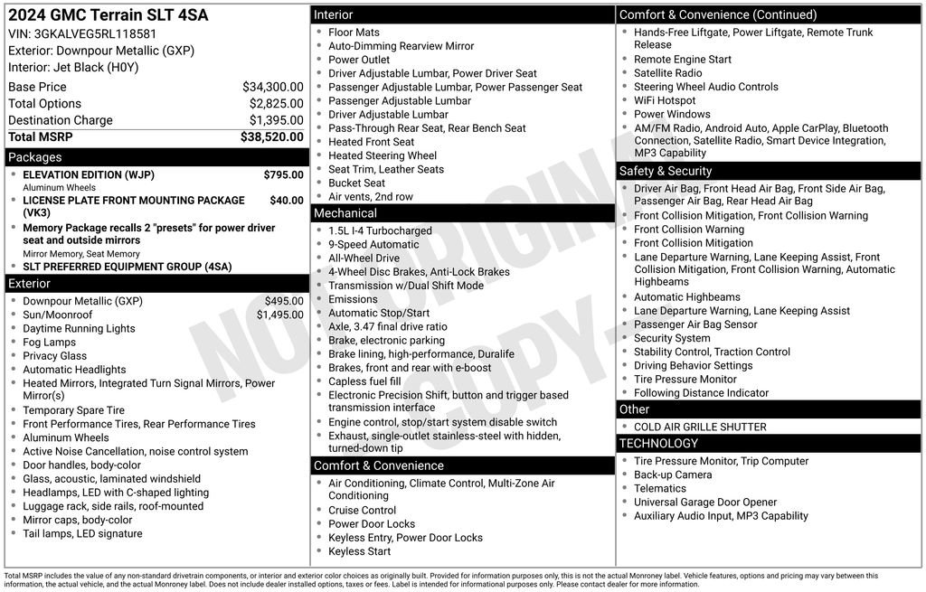 Certified 2024 GMC Terrain SLT w/ Elevation Edition AWD/4WD image 5