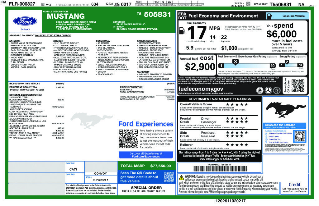 New 2026 Ford Mustang Dark Horse RWD image 23