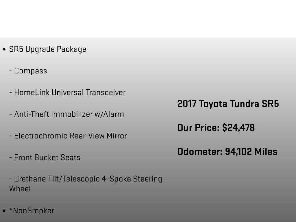 Used 2017 Toyota Tundra SR5 w/ SR5 Upgrade Package RWD image 6