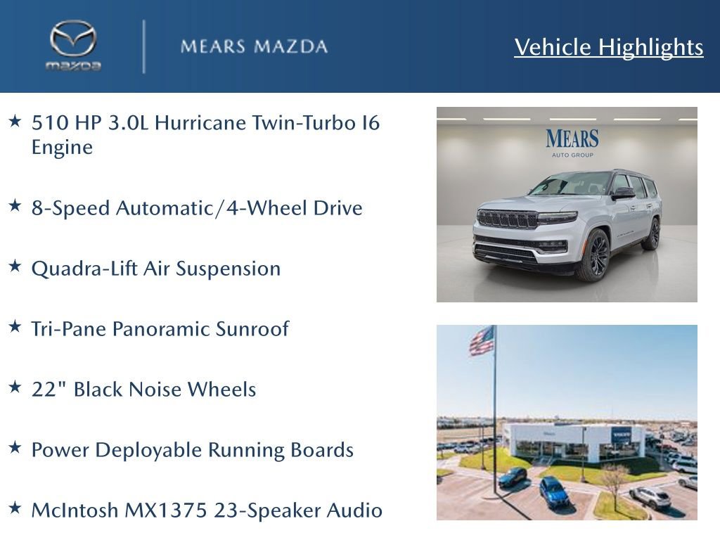 Used 2024 Jeep Grand Wagoneer Series II w/ Quick Order Packagew 28T image 2