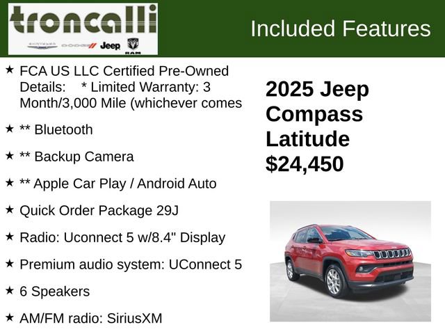 Certified 2025 Jeep Compass Latitude AWD/4WD image 5