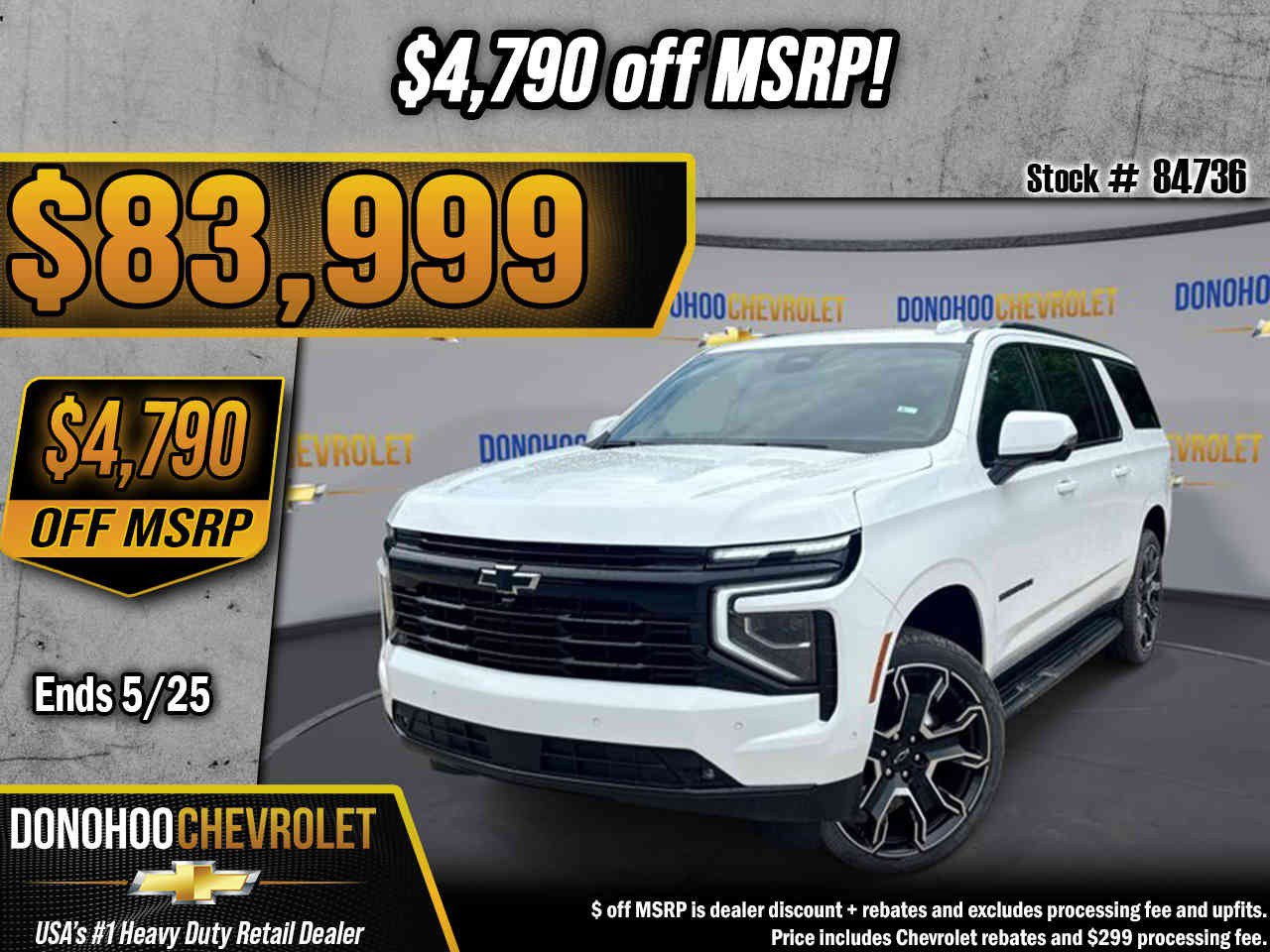 New 2026 Chevrolet Suburban RST w/ RST Capability Package AWD/4WD image 1