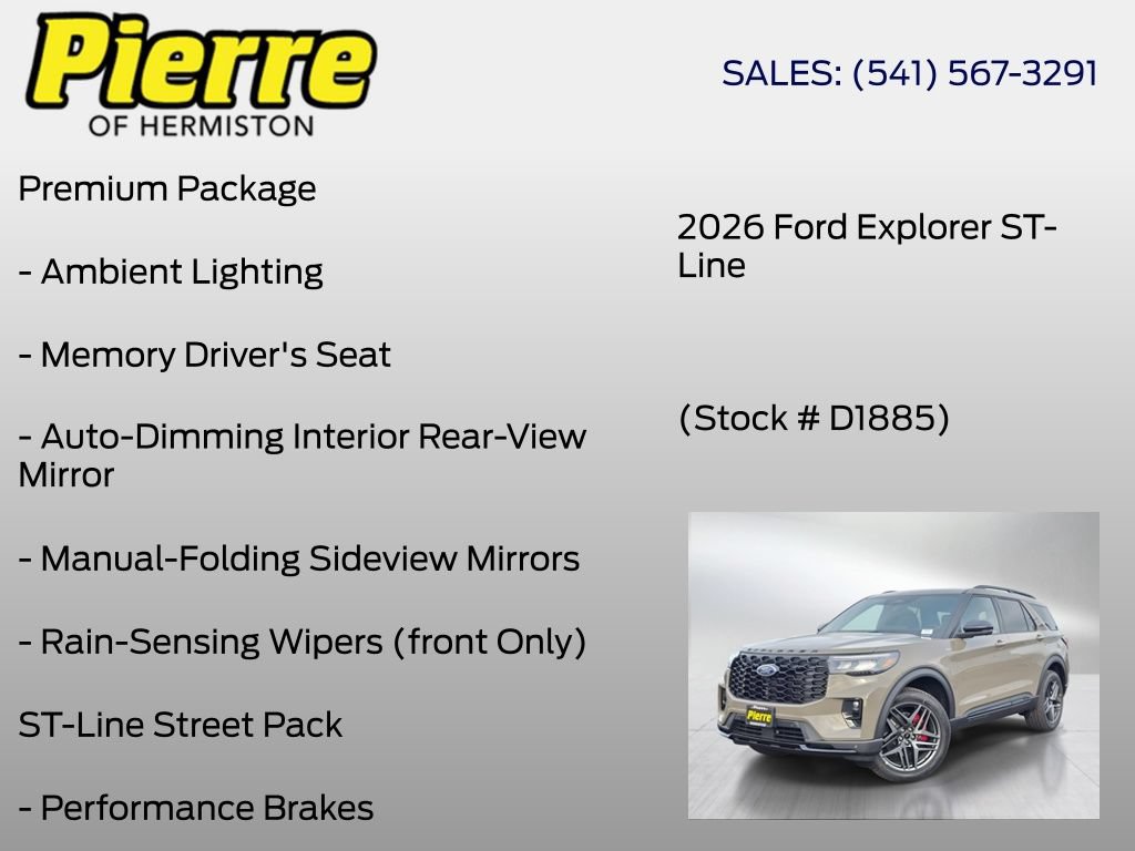 New 2026 Ford Explorer ST-Line w/ ST-Line Street Pack AWD/4WD image 12
