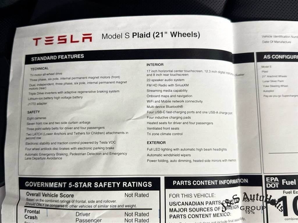 Used 2024 Tesla Model S Plaid AWD/4WD image 43