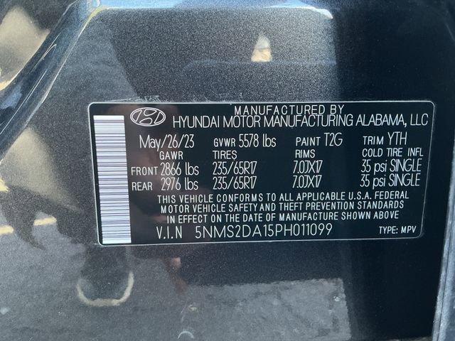 Certified 2023 Hyundai Santa Fe Blue w/ Cargo Package AWD/4WD image 29