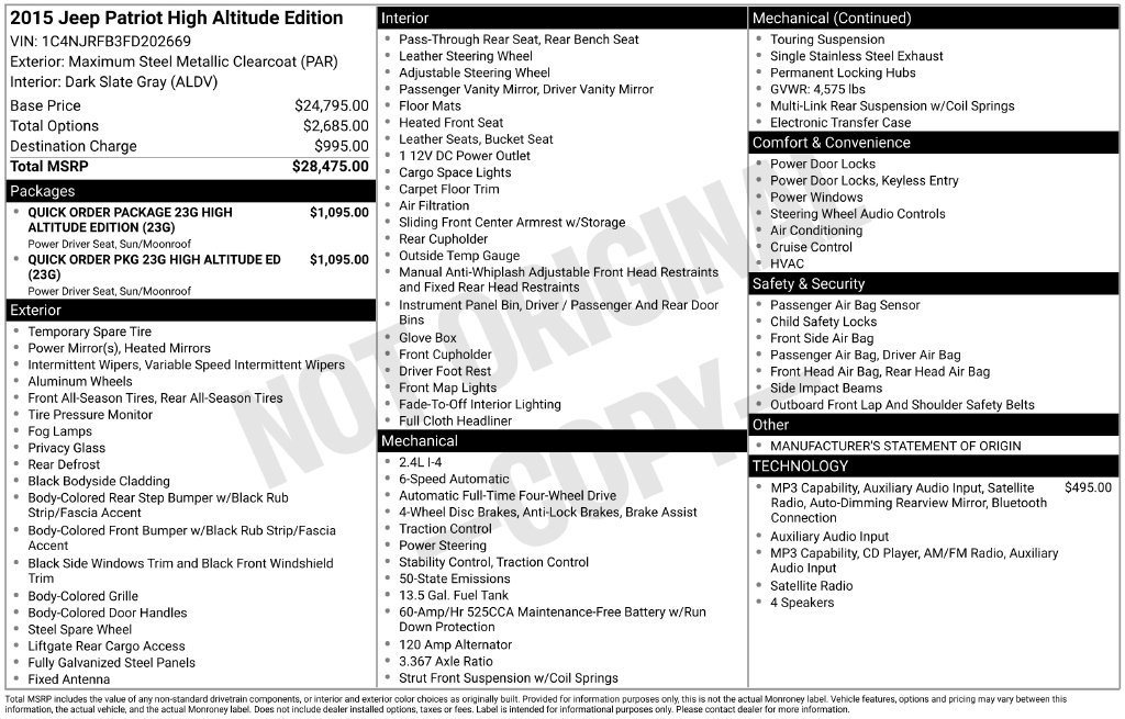 Used 2015 Jeep Patriot High Altitude AWD/4WD image 23